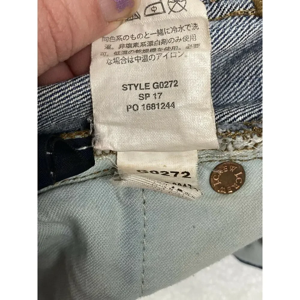 J Crew High-rise denim short in Brixton wash Size 29 G0272 Raw Hem Distressed